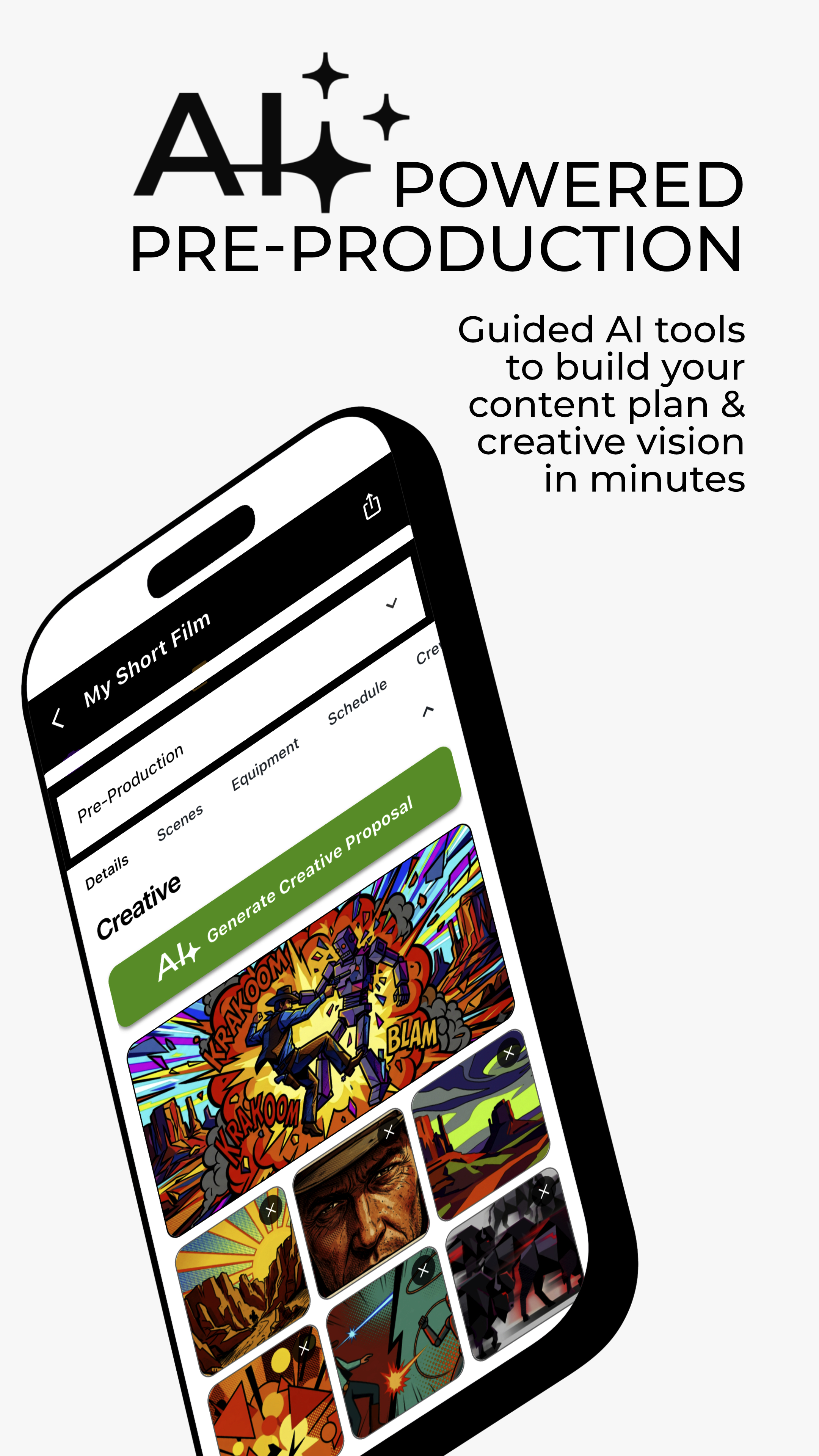 AI Storyboard UI Screenshot